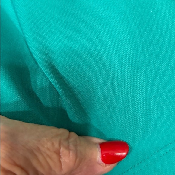 Women with Control Green/Teal Tunic/Dress 3/4 Sleeve Notched Collar - Picture 9 of 12